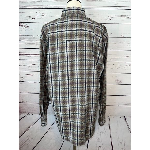 Pintlar Western Shirt Long Sleeve Button Front Large Cowboy Rodeo Colorful Plaid - Picture 8 of 8